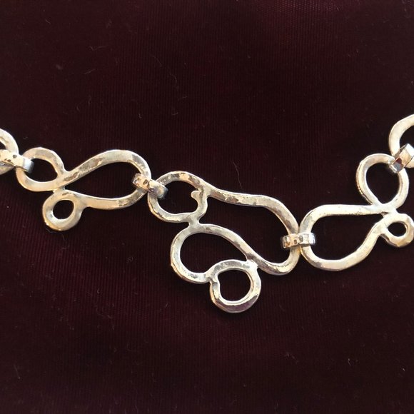 Contemporary sterling silver necklace - Picture 3 of 3